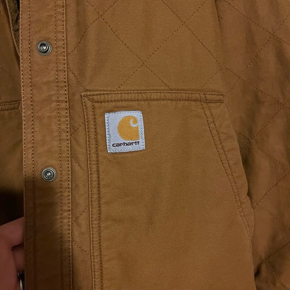 NWOT Carhartt Brown Canvas Fleece Lined Jacket♥️♥️ - Picture 10 of 10